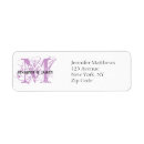 Search for purple monogram return address labels Letter