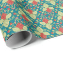 Search for strawberries wrapping paper Green leaves