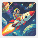 Search for retro rocket ship stickers Sci fi