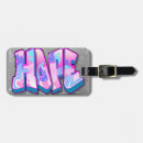 Search for graffiti luggage tags Pink
