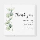 Search for thank you wedding magnets Eucalyptus