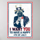 Search for vintage 4th of july posters Pug