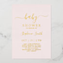 Search for foil baby shower invitations Blush pink
