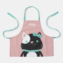 Search for pink kitten aprons Girly