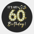 Search for 60 year old birthday stickers 60th