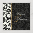 Search for black gold damask wedding invitations Stylish