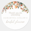 Search for peach bridal shower stickers Elegant