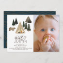 Search for camping 1st birthday invitations Bonfire