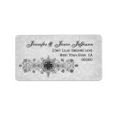 Search for art deco damask return address labels Grey