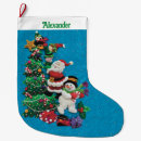 Search for blue christmas stockings Santa