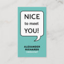 Search for nice to meet you business cards Simple