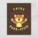 Search for thinking cat postcards Pun