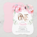 Search for rose gold 1st birthday invitations Watercolor
