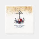 Search for nautical napkins Gold