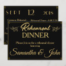 Search for classy rehearsal dinner invitations Gold