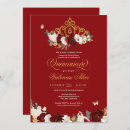 Search for red and gold quinceanera invitations Roses