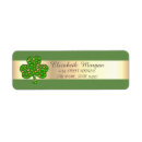 Search for irish clover return address labels Elegant