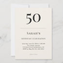 Search for classic formal 50th birthday invitations Minimalist