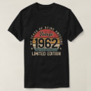 Search for vintage 1962 tshirts Birthday