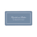 Search for simple blue return address labels Modern