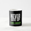 Search for never give up mugs Determination