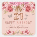 Search for happy 21st birthday stickers Girly