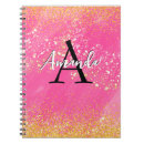 Search for hot pink glitter notebooks Trendy