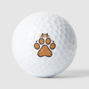 Search for paw prints golf balls Cat