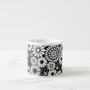 Search for black and white flower mugs Vintage
