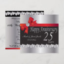 Search for 25th silver wedding anniversary invitations Twenty five years