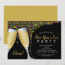 Search for new year toast invitations Champagne glasses