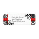 Search for red damask return address labels Classic