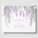 Search for purple wedding guest books Watercolor flowers