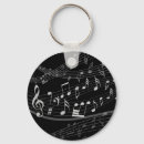 Search for clef notes key rings Black and white