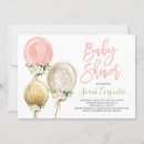 Search for balloon baby girl shower invitations Ready to pop