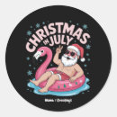 Search for funny flamingo stickers Santa