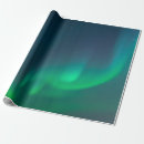 Search for northern lights wrapping paper Green