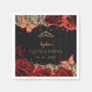 Search for red and black napkins Sweet 16