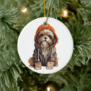 Search for shih tzu puppy christmas tree decorations Pet