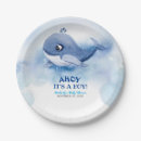 Search for whale paper plates Under the sea