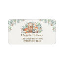 Search for forest animals return address labels Watercolor