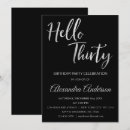 Search for hello 30 birthday invitations Elegant