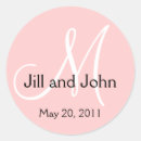 Search for pink save the date stickers Initial