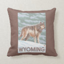 Search for wolf cushions Wyoming