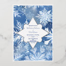 Search for blue and silver christmas invitations Snowflake