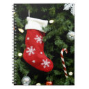 Search for christmas tree ornaments notebooks Close up