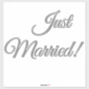 Search for car wedding stickers Just married