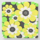 Search for yellow flower coasters White