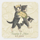 Search for cat wedding stickers Kitten