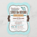 Search for stock the kitchen bridal shower invitations Cute